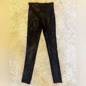 SPANX Faux Leather Shiny Leggings | Size Small
